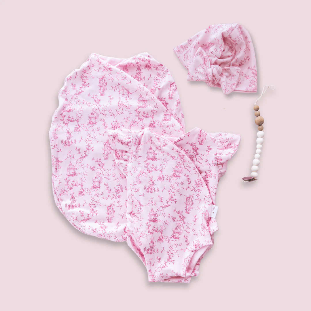 FLUTTER SLEEVE NEWBORN ESSENTIALS BUNDLE in Bamboo Cotton - Image 12