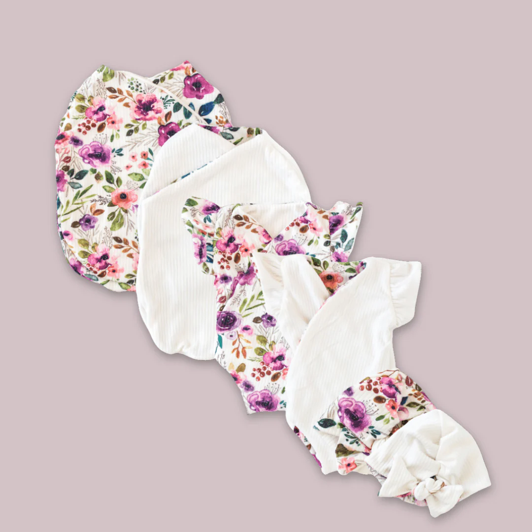 FLUTTER SLEEVE NEWBORN ESSENTIALS BUNDLE in Classic Brushed - Image 10