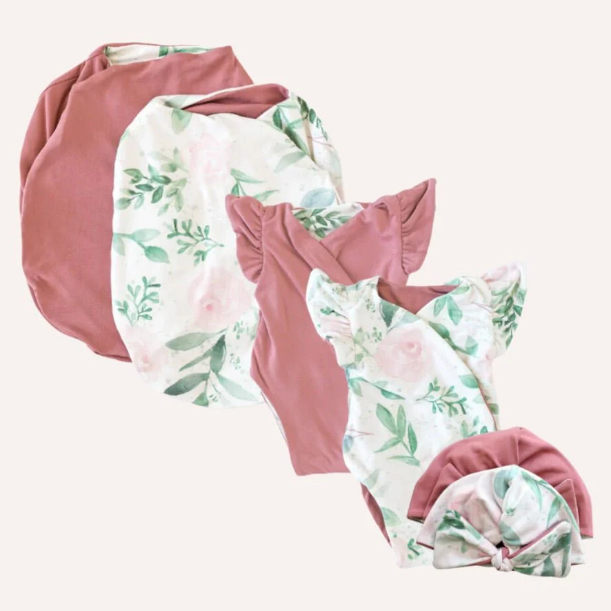 FLUTTER SLEEVE NEWBORN ESSENTIALS BUNDLE in Classic Brushed - Image 19