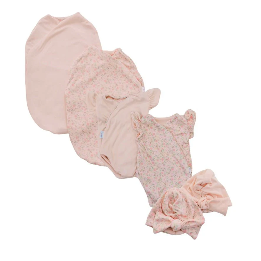 FLUTTER SLEEVE NEWBORN ESSENTIALS BUNDLE in Classic Brushed - Image 28