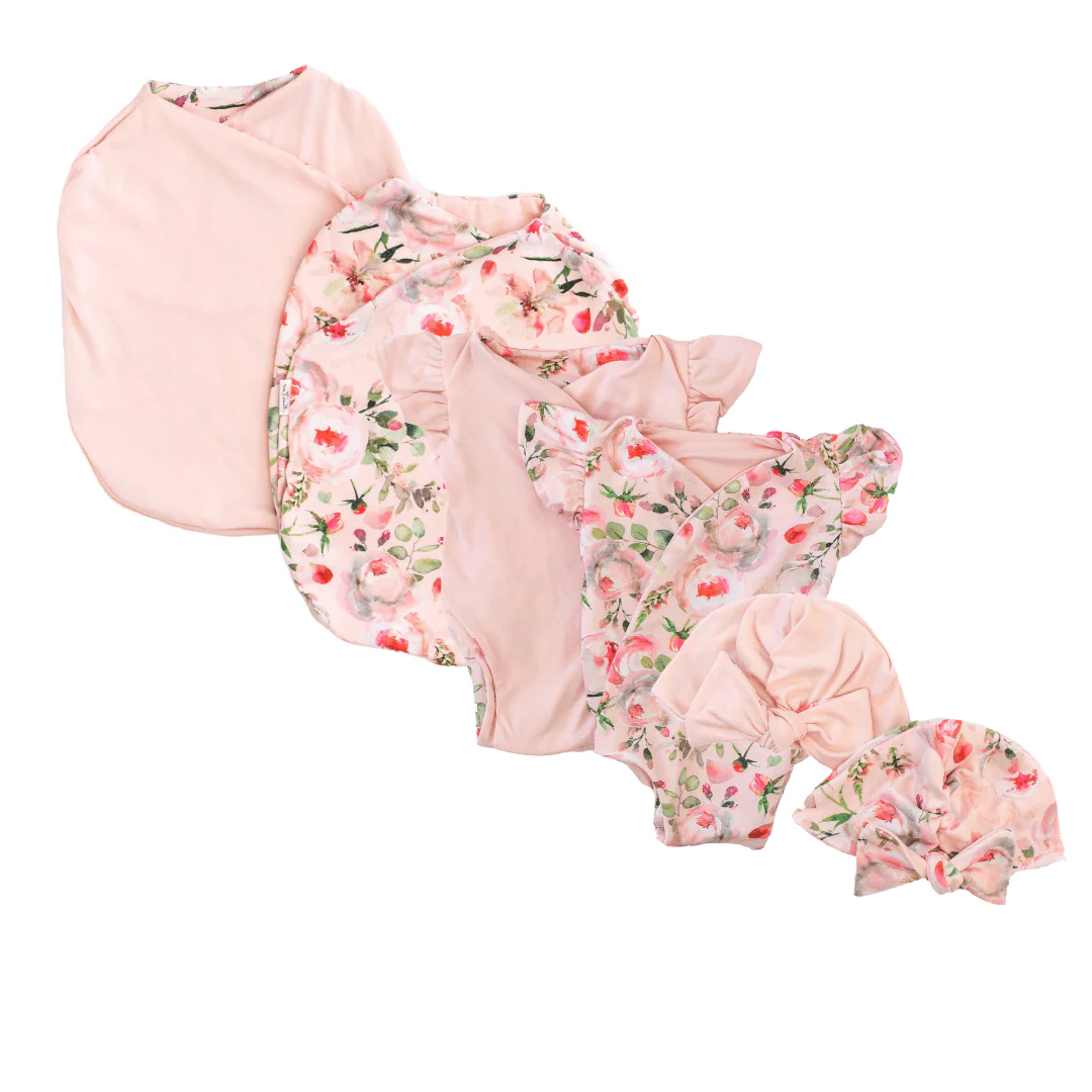 FLUTTER SLEEVE NEWBORN ESSENTIALS BUNDLE in Classic Brushed - Image 36
