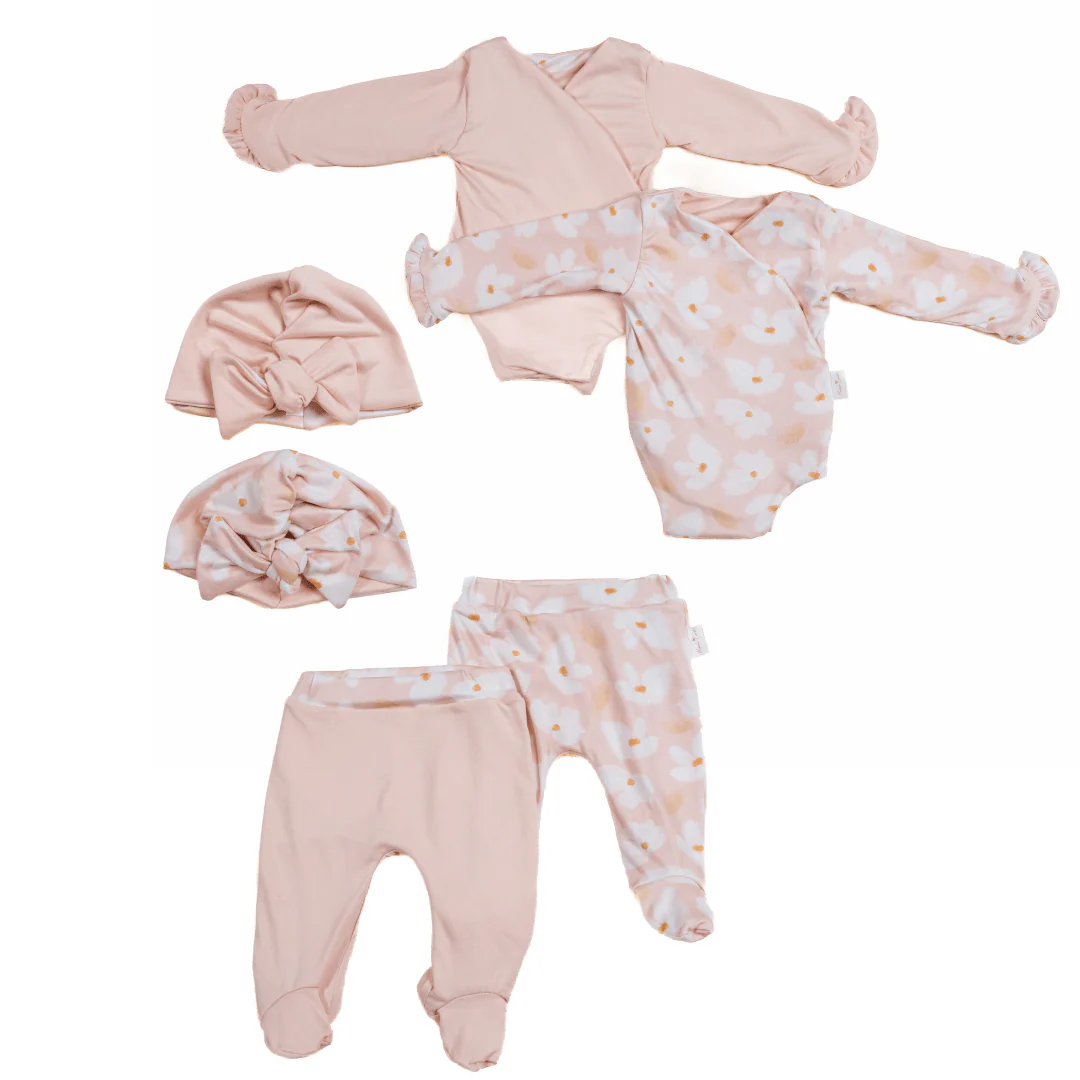RUFFLE CUFF LONG SLEEVE ONESIE OUTFIT BUNDLE in Classic Brushed - Image 22