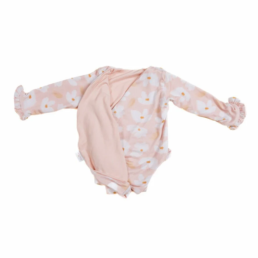 RUFFLE CUFF LONG SLEEVE ONESIE OUTFIT BUNDLE in Classic Brushed - Image 24