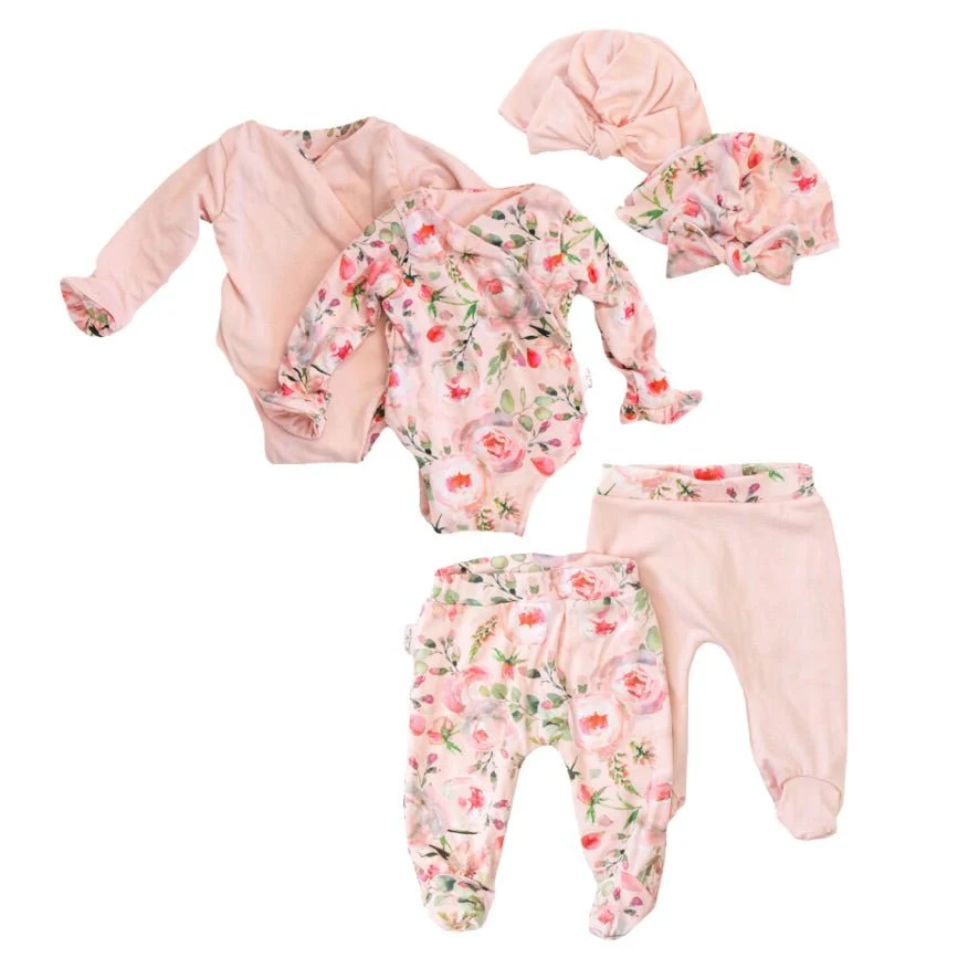 RUFFLE CUFF LONG SLEEVE ONESIE OUTFIT BUNDLE in Classic Brushed - Image 30
