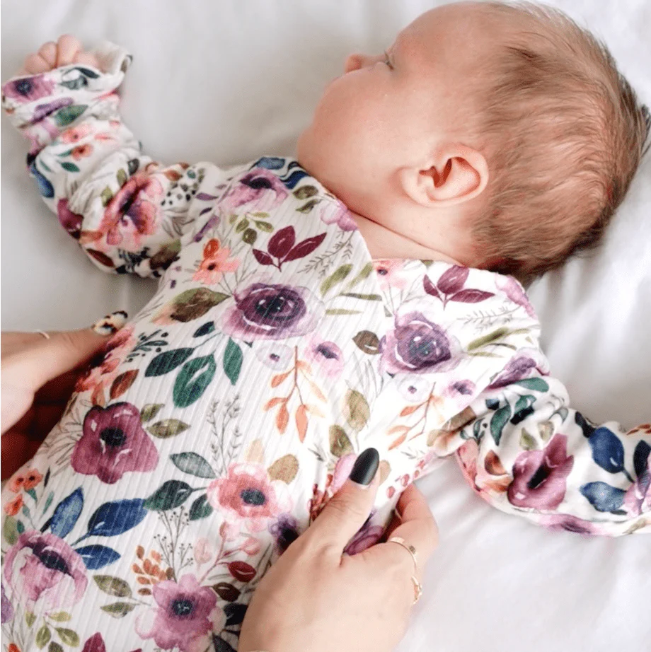RUFFLE CUFF LONG SLEEVE ONESIE OUTFIT BUNDLE in Classic Brushed - Image 9