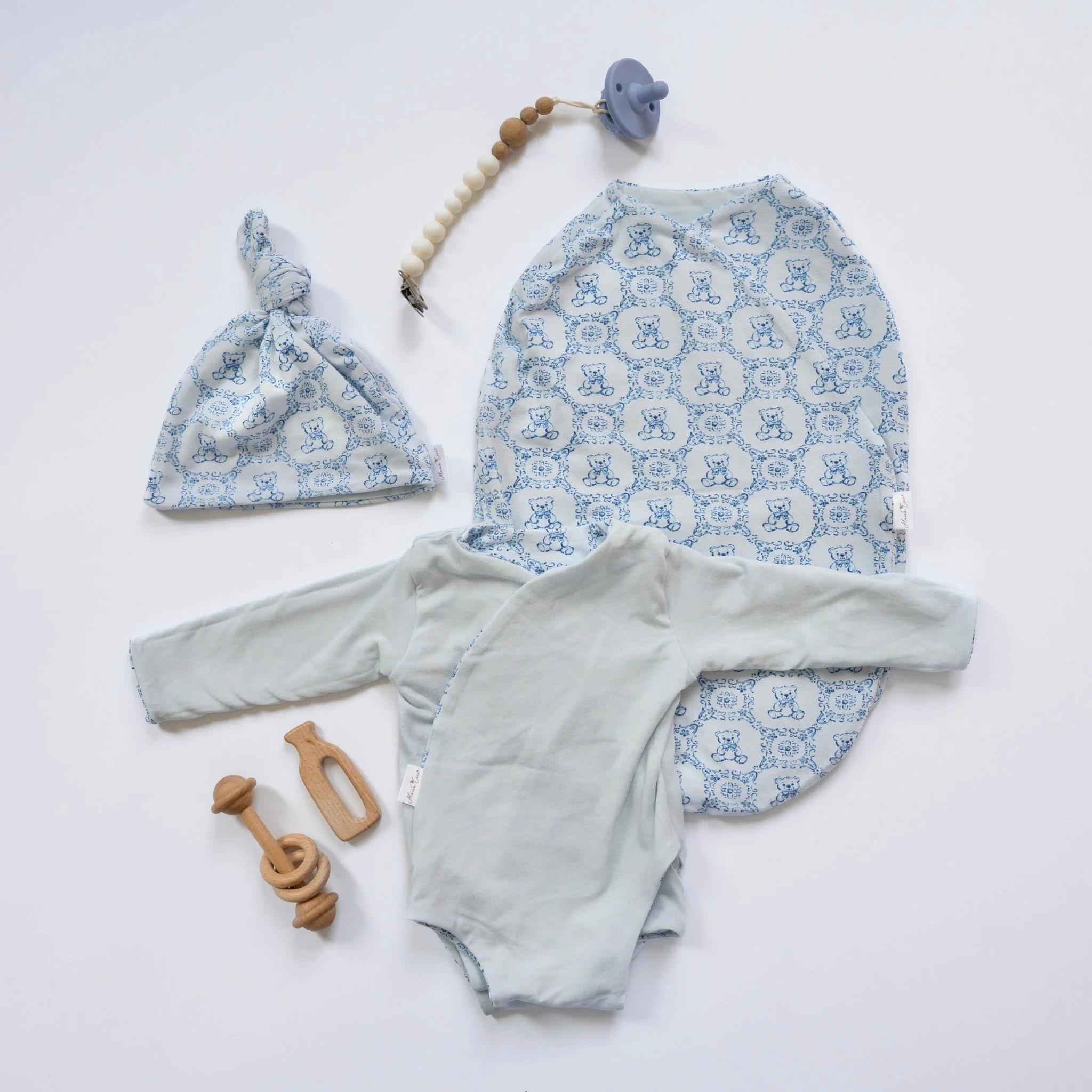 LONG SLEEVE NEWBORN ESSENTIALS BUNDLE in Bamboo Cotton - Image 11