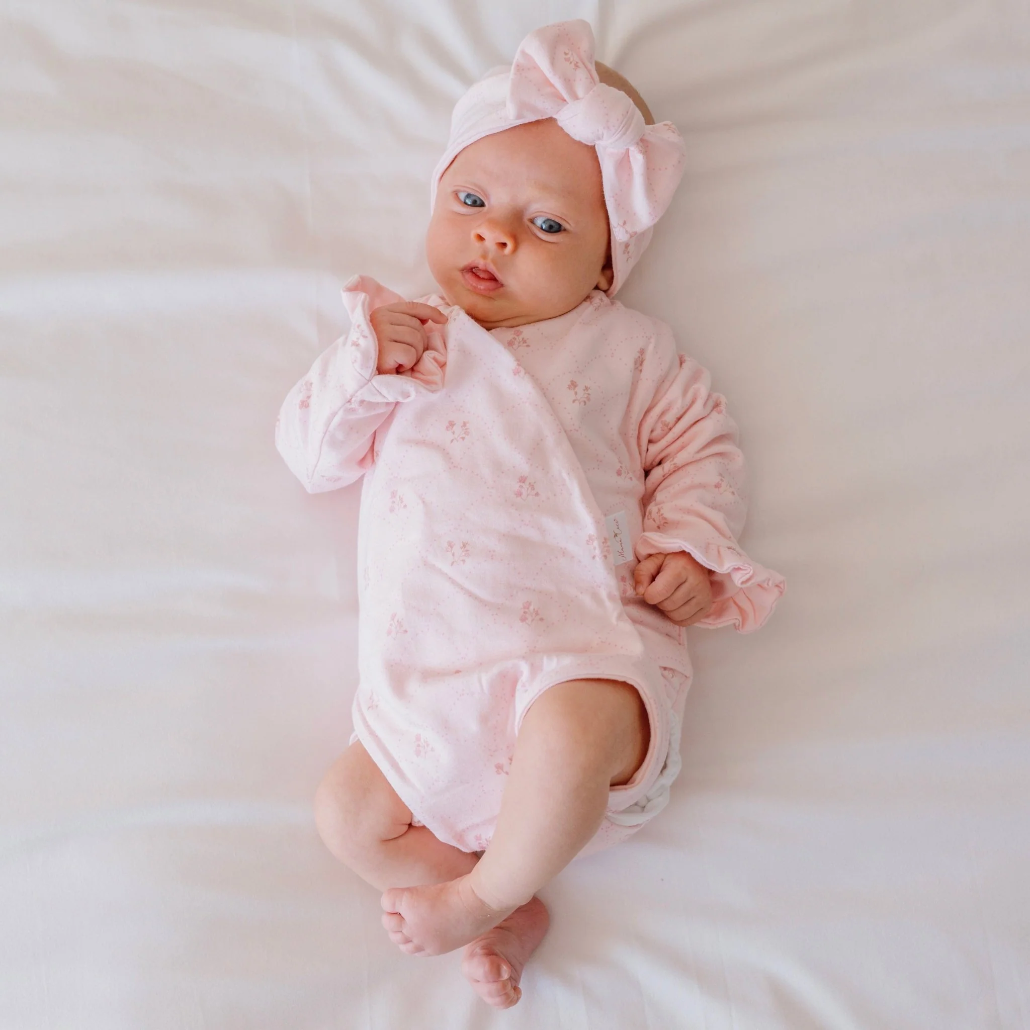 RUFFLE CUFF LONG SLEEVE NEWBORN ESSENTIALS BUNDLE in Bamboo Cotton - Image 15