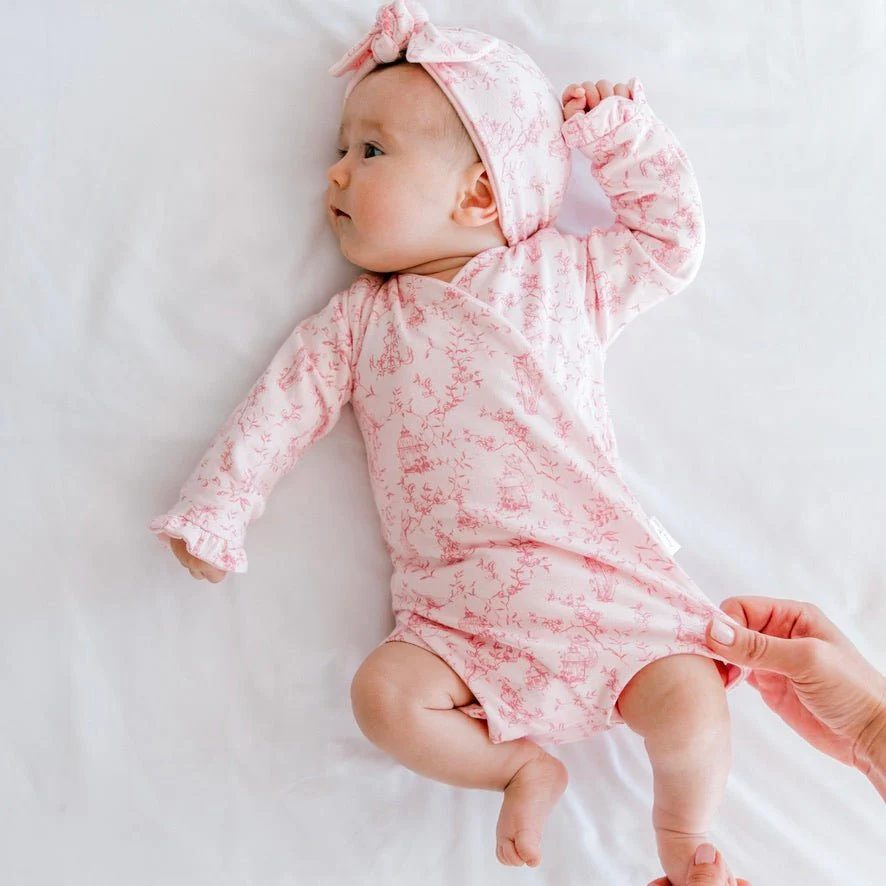 RUFFLE CUFF LONG SLEEVE NEWBORN ESSENTIALS BUNDLE in Bamboo Cotton - Image 5