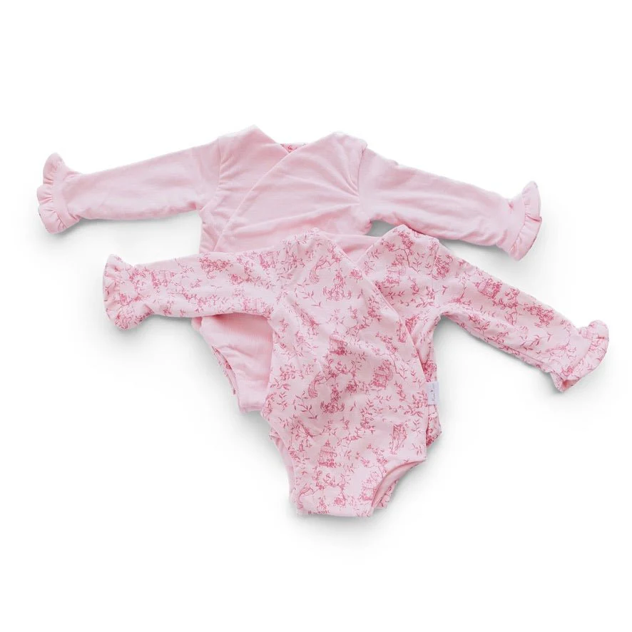 RUFFLE CUFF LONG SLEEVE NEWBORN ESSENTIALS BUNDLE in Bamboo Cotton - Image 6