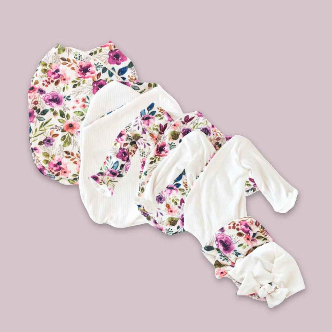 RUFFLE CUFF LONG SLEEVE NEWBORN ESSENTIALS BUNDLE in Classic Brushed - Image 10