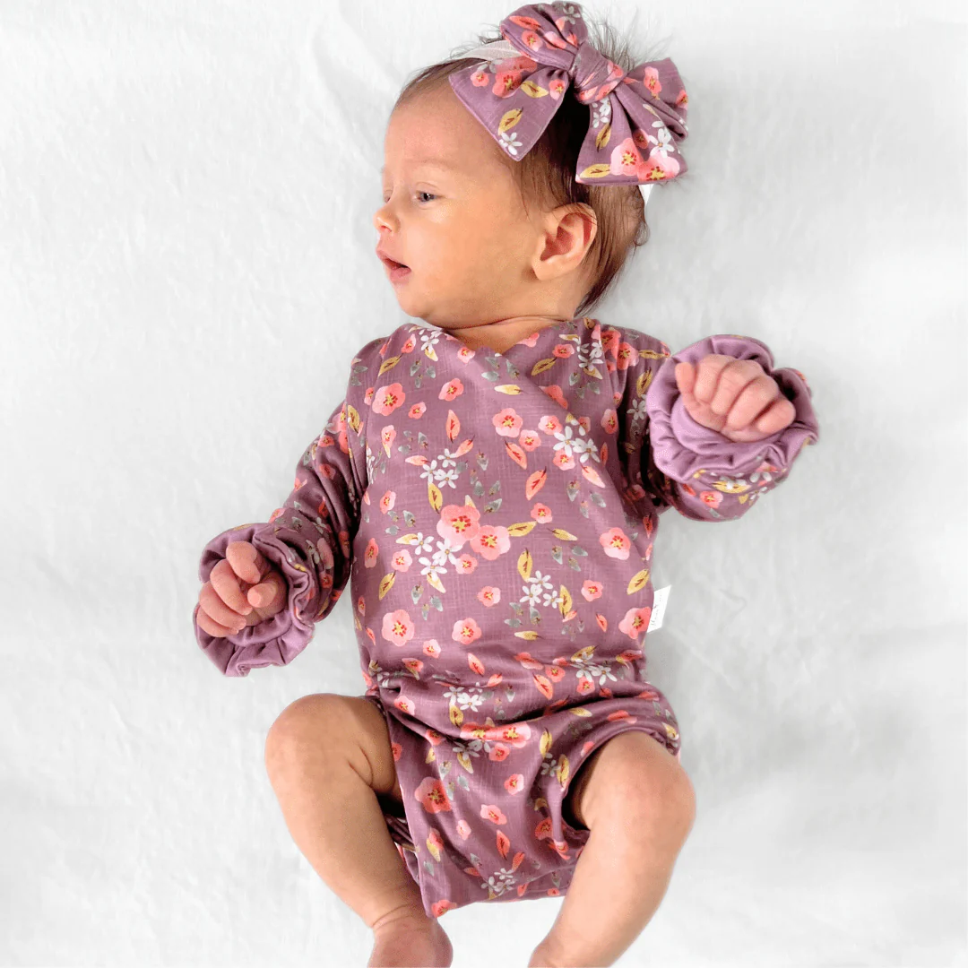 RUFFLE CUFF LONG SLEEVE NEWBORN ESSENTIALS BUNDLE in Classic Brushed - Image 21