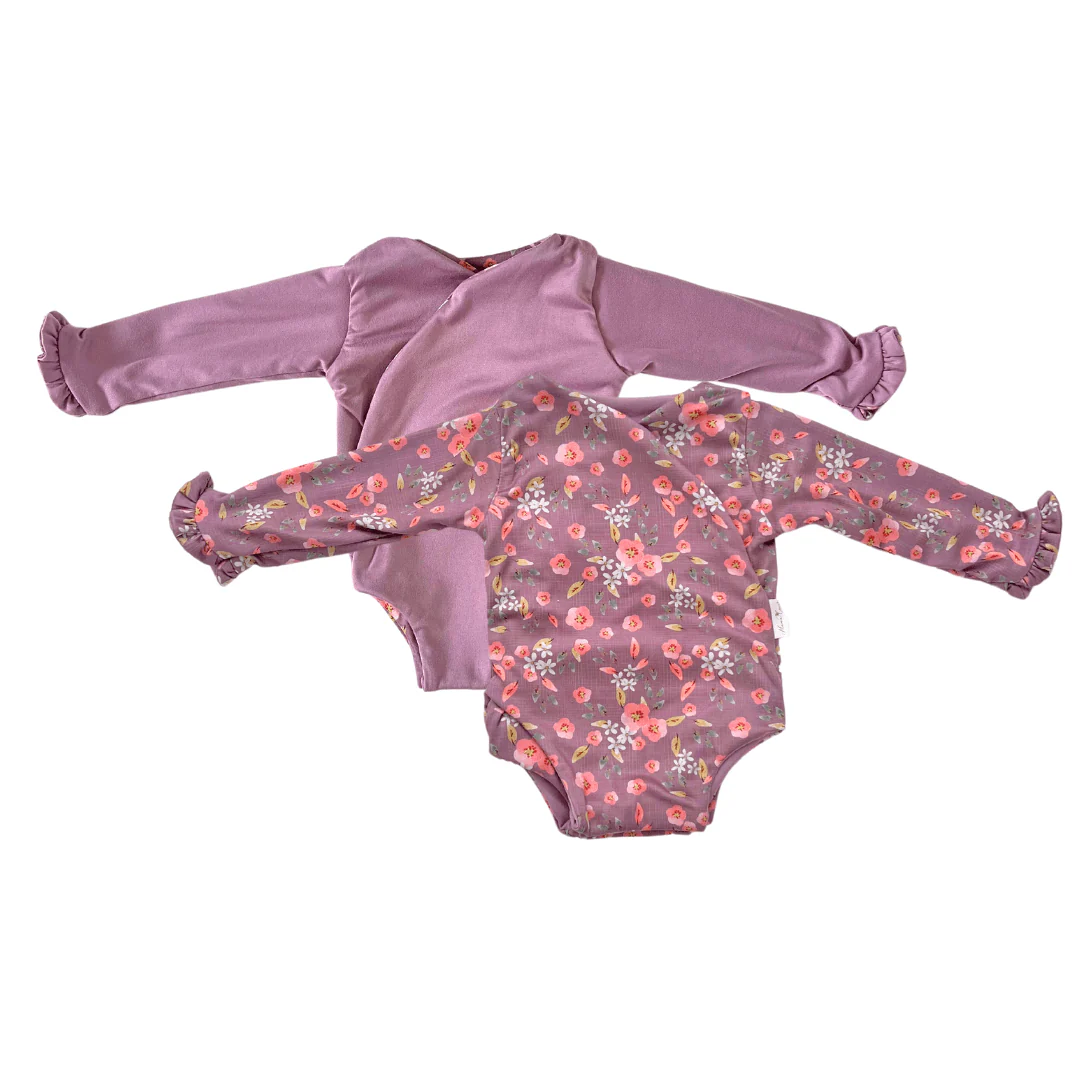 RUFFLE CUFF LONG SLEEVE NEWBORN ESSENTIALS BUNDLE in Classic Brushed - Image 22