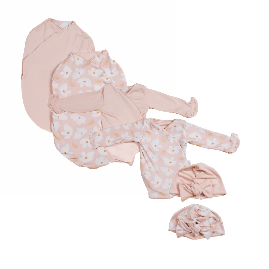 RUFFLE CUFF LONG SLEEVE NEWBORN ESSENTIALS BUNDLE in Classic Brushed - Image 26
