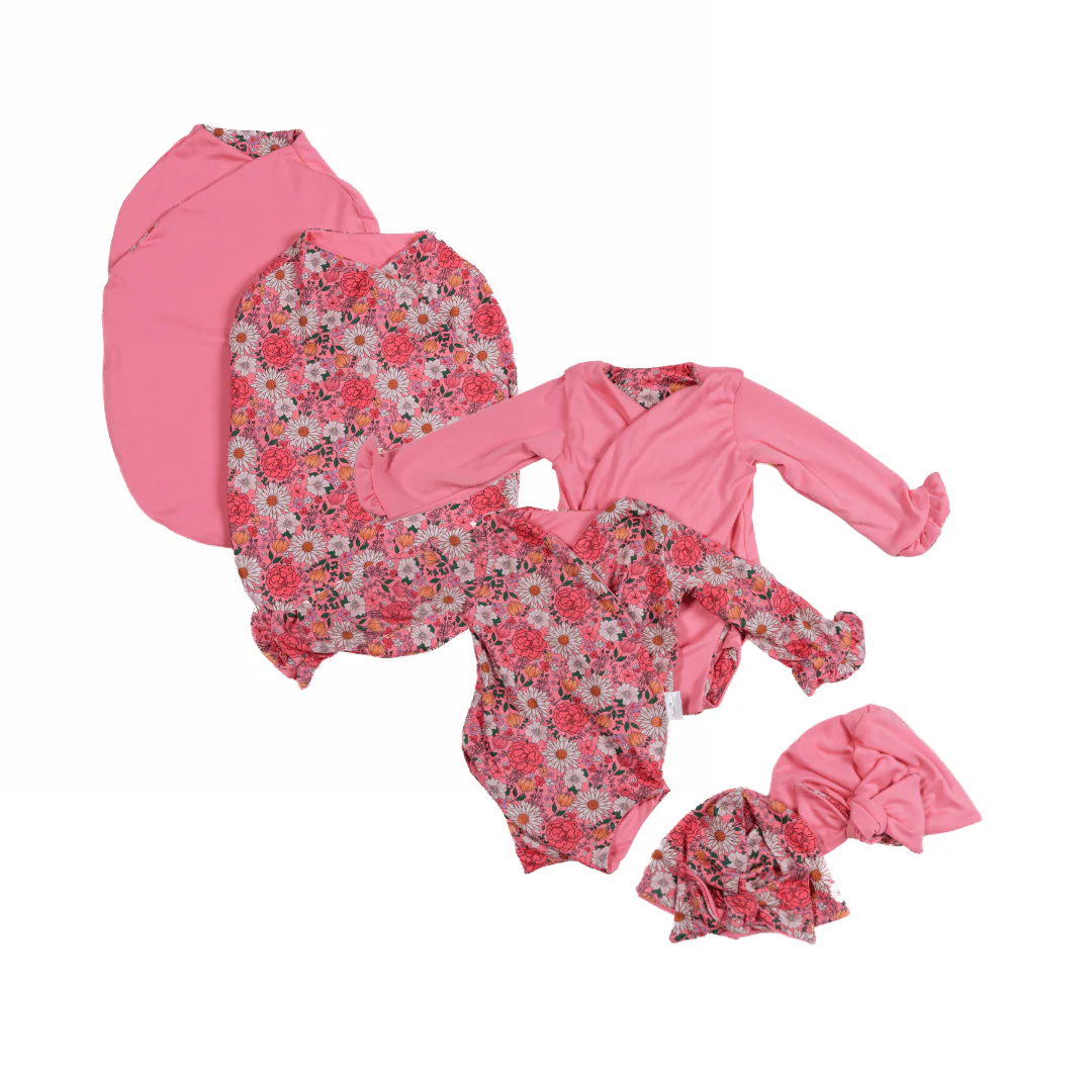 RUFFLE CUFF LONG SLEEVE NEWBORN ESSENTIALS BUNDLE in Classic Brushed - Image 35