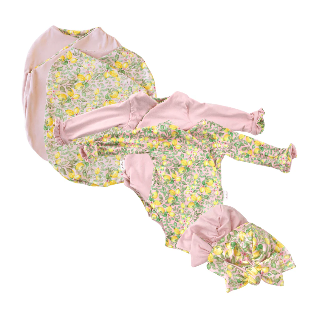 RUFFLE CUFF LONG SLEEVE NEWBORN ESSENTIALS BUNDLE in Classic Brushed - Image 53