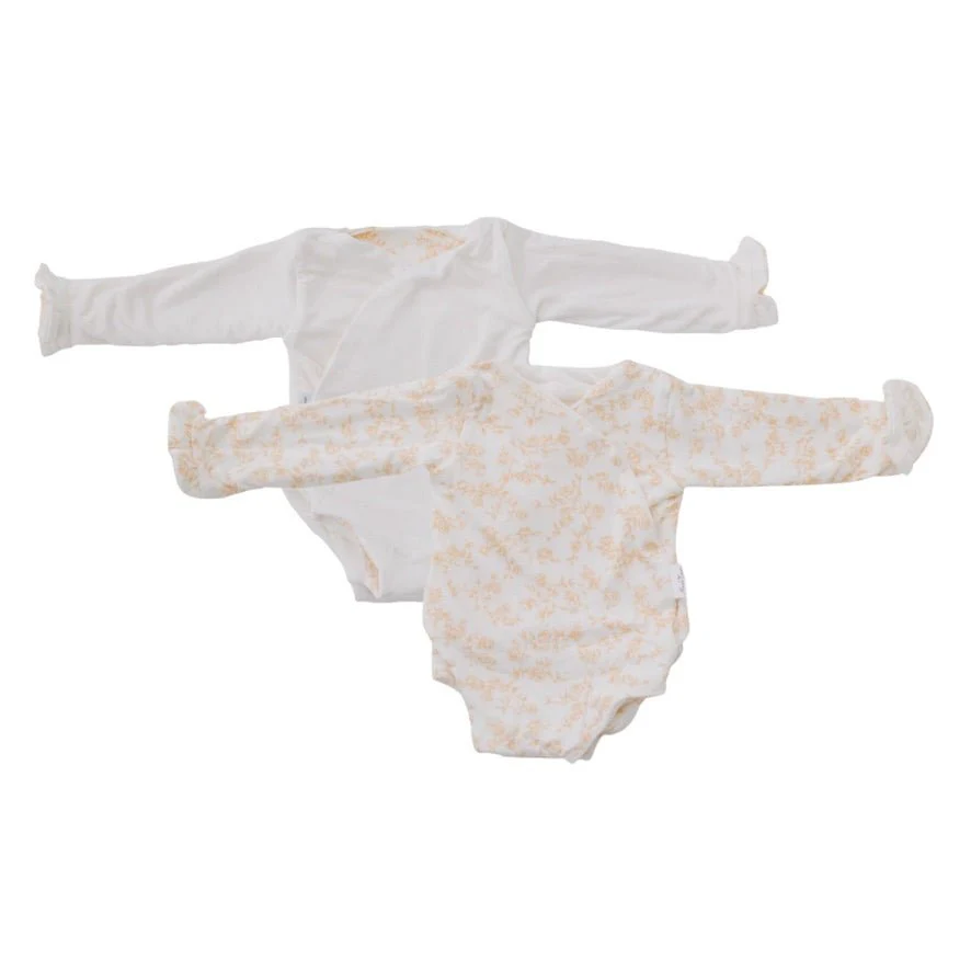 RUFFLE CUFF LONG SLEEVE NEWBORN ESSENTIALS BUNDLE in Silky Modal - Image 16
