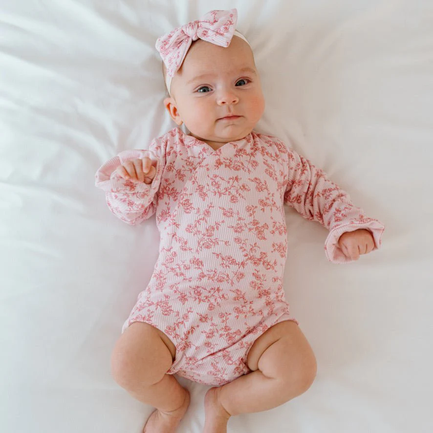 RUFFLE CUFF LONG SLEEVE NEWBORN ESSENTIALS BUNDLE in Silky Modal - Image 24