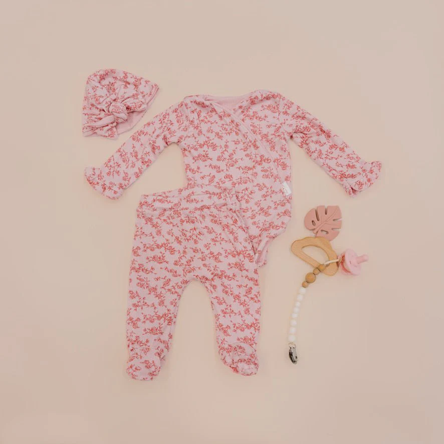 RUFFLE CUFF LONG SLEEVE ONESIE OUTFIT BUNDLE in Silky Modal - Image 10