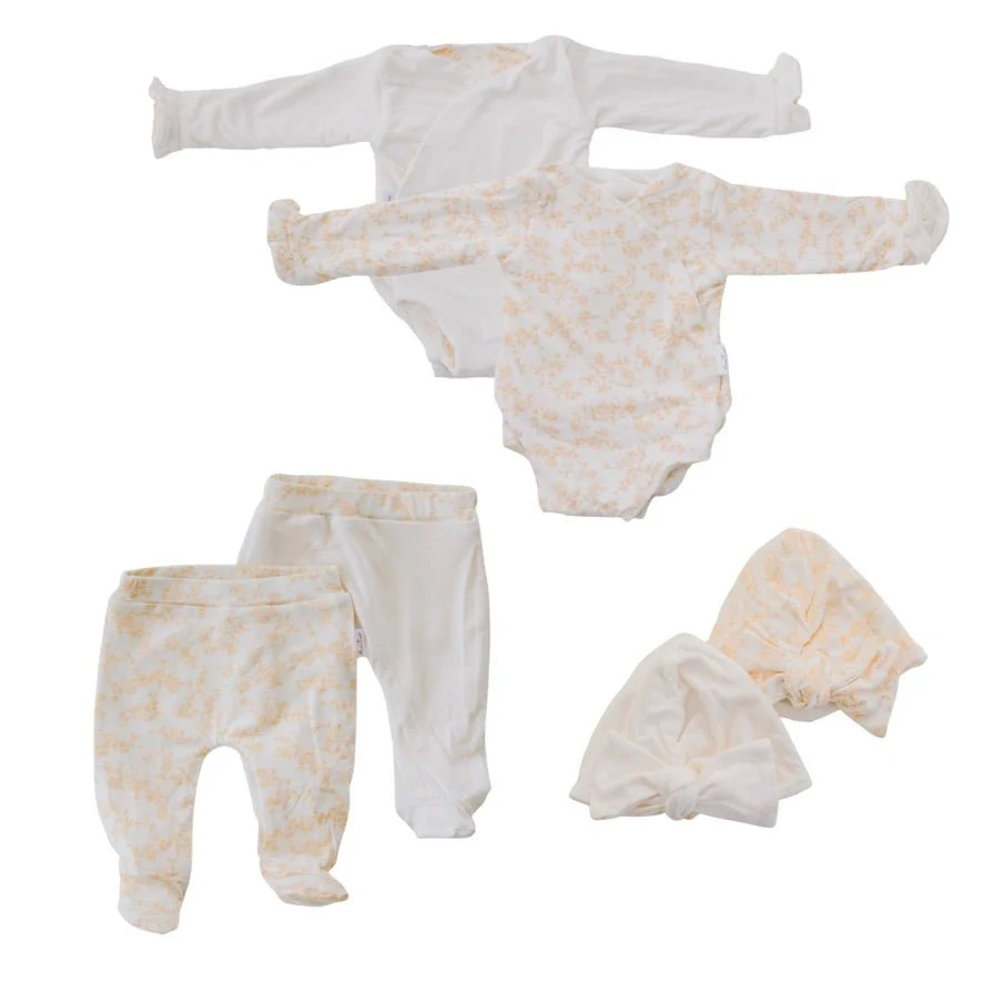 RUFFLE CUFF LONG SLEEVE ONESIE OUTFIT BUNDLE in Silky Modal - Image 19