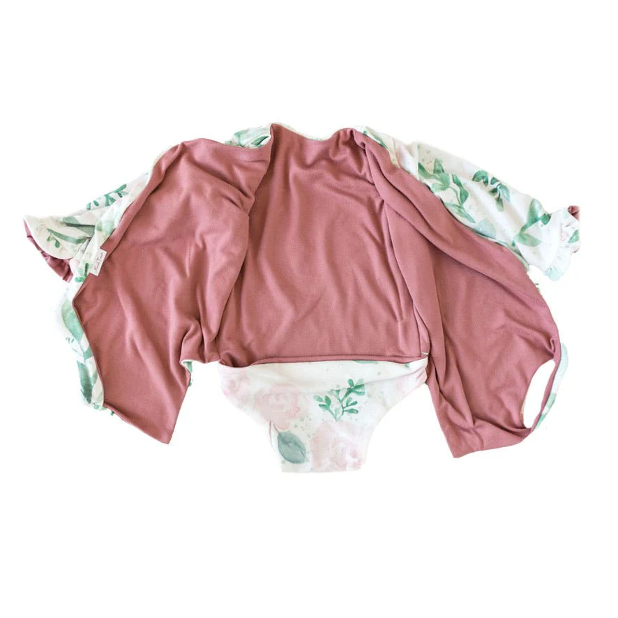 RUFFLE CUFF LONG SLEEVE WINGED BODYSUIT - Image 4