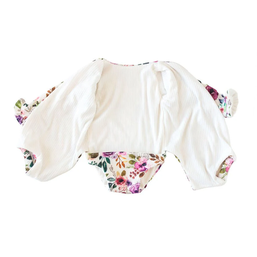 RUFFLE CUFF LONG SLEEVE WINGED BODYSUIT - Image 58