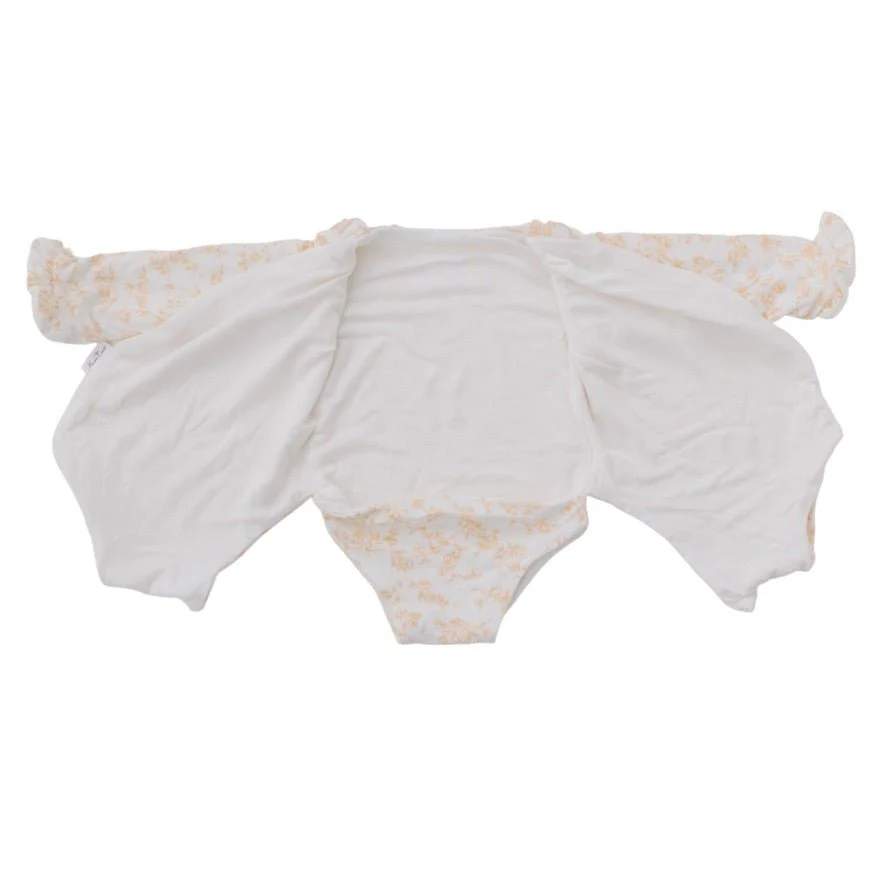 RUFFLE CUFF LONG SLEEVE WINGED BODYSUIT - Image 35