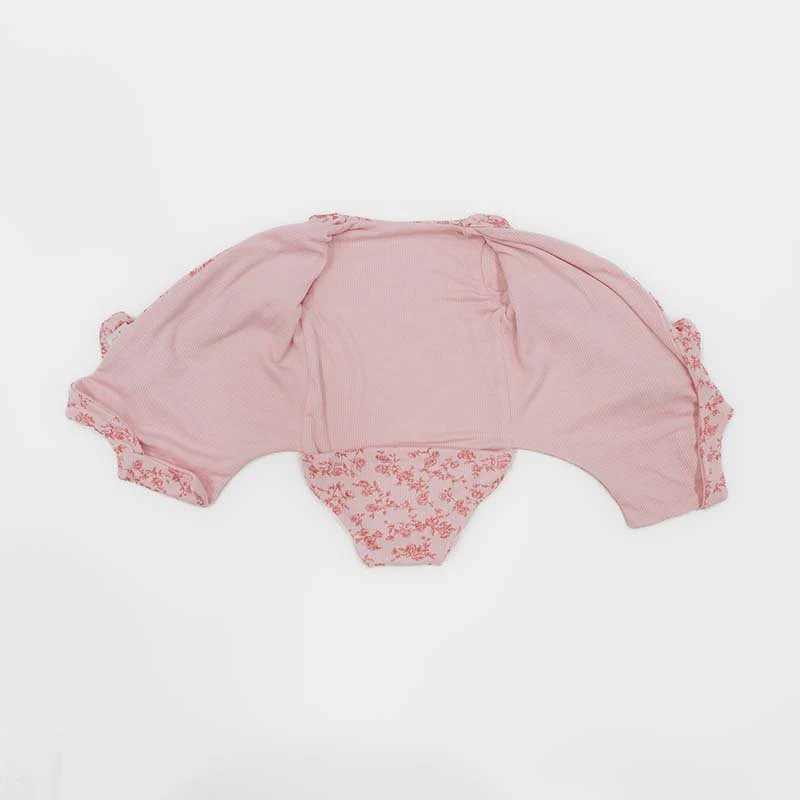 RUFFLE CUFF LONG SLEEVE WINGED BODYSUIT - Image 46