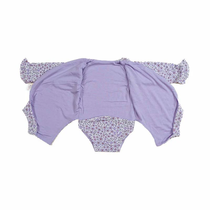 RUFFLE CUFF LONG SLEEVE WINGED BODYSUIT - Image 7