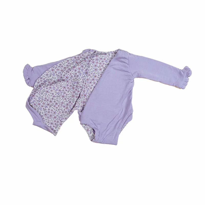 RUFFLE CUFF LONG SLEEVE WINGED BODYSUIT - Image 9