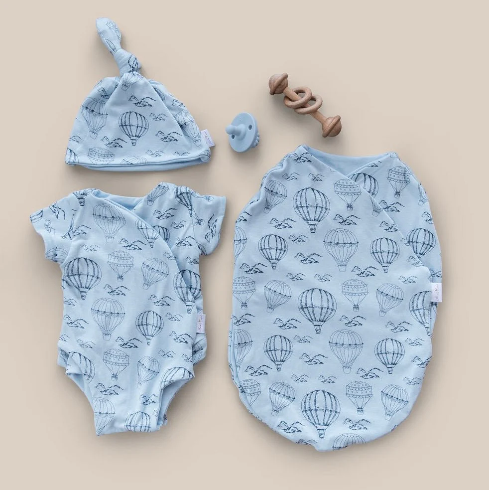 SHORT SLEEVE NEWBORN ESSENTIALS BUNDLE in Bamboo Cotton - Image 11