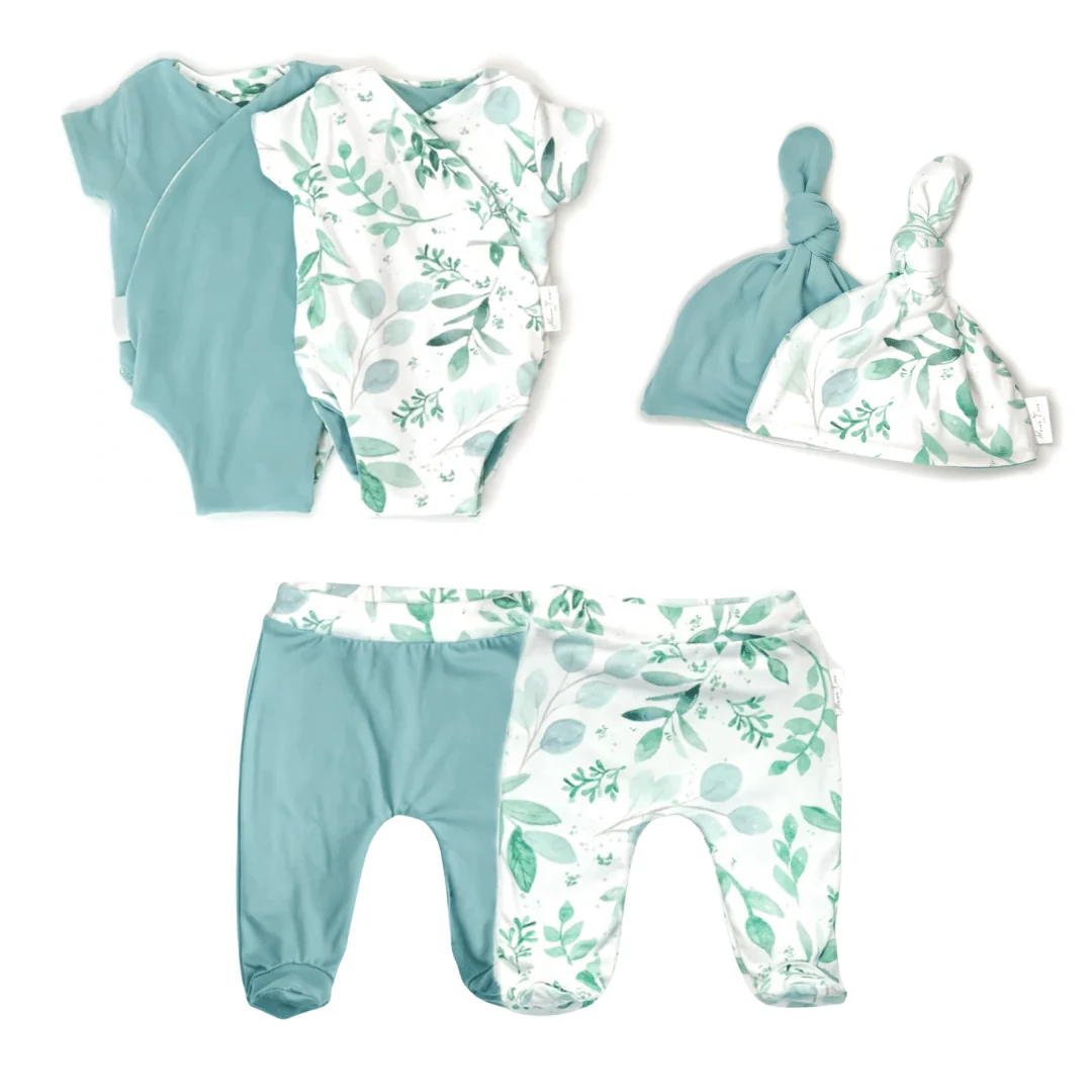 SHORT SLEEVE ONESIE OUTFIT BUNDLE in Classic Brushed - Image 36